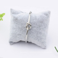 Fashion Stainless Steel Minimalist Knot Cuff Bracelet Bangle